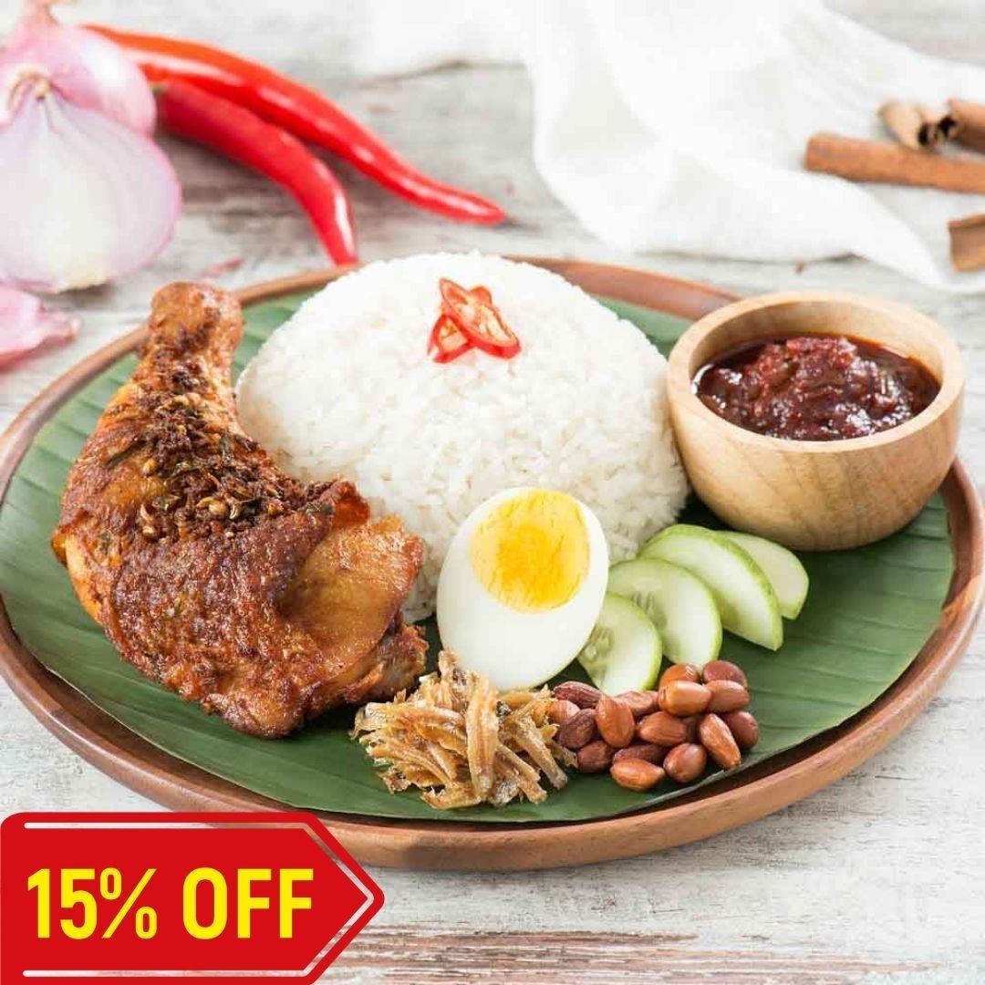 nasi lemak pandan ayam berempah